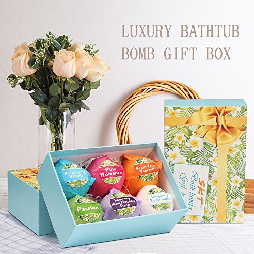 Bath Bombs Gift Sets-6 Exclusive Floating Bathtubs- Organic Essential Oil SPA to Moisturize Dry Skin- Natural Bath Bomb Kit for Kids