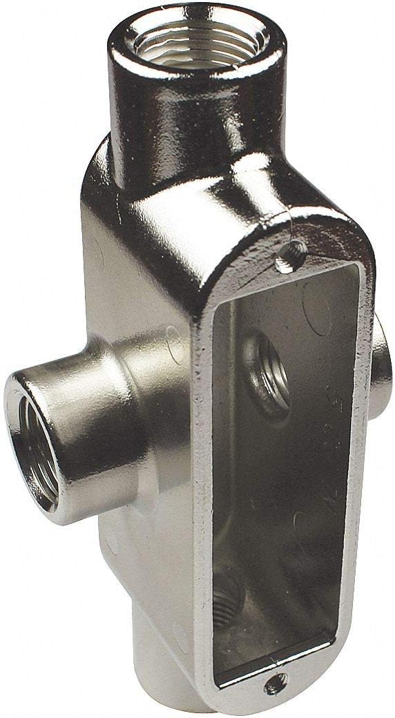 Calbrite - S62000XB00 - XB-Style 2 Conduit Outlet Body with Cover, Threaded Stainless Steel, 77.0 cu. in.