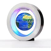 Flagest Magnetic Levitation Floating Globe - Levitating O Shape Globe with LED Lights for Education Home Office Desk Decor - Birthday Holiday Party Gift (4Inches）