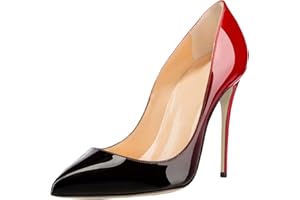 COLETER Women's 4 Inch Pumps Pointy Toe Wedding Dress Shoes Slip on Stiletto Pumps