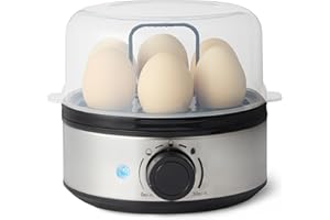 鶹 Basics Electric Egg Cooker for Hard-Boiled Eggs, 7-Egg Capacity, BPA Free, Black