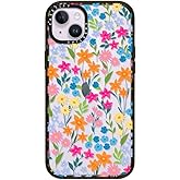 CASETiFY Impact iPhone 14 Plus Case [4X Military Grade Drop Tested / 8.2ft Drop Protection] - Bright Spring Flowers - Glossy Black