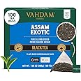VAHDAM, Assam Exotic Black Tea Bags (100 Count) High Caffeine, Gluten Free, Full Bodied | Pyramid Tea Bags | Strong, Robust & Flavoury | Direct from Source