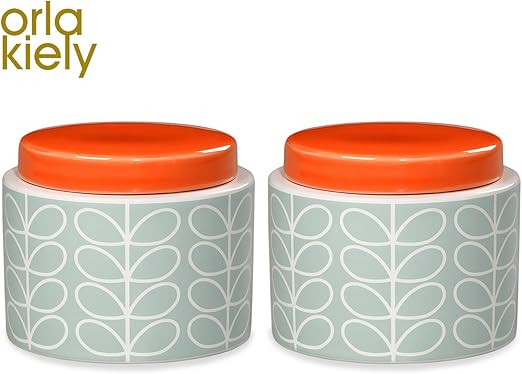 Orla Kiely Ok293 Ceramic Storage Jar Amazon Co Uk Kitchen Home