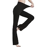 MC&LO Cotton Spandex High Rise Bootcut Flare Yoga Pants Legging(Regular Size/Plus Size) S-4XL