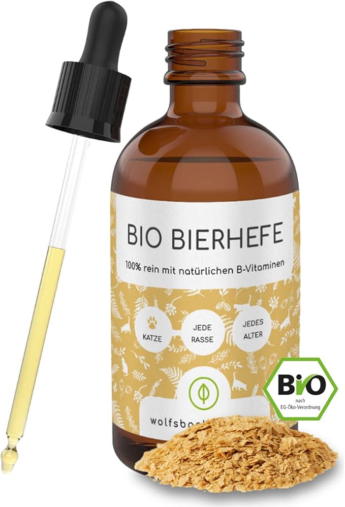 bio bierhefe fur katzen 100ml flussige bierhefe mit vitamin b naturliche haut und fellpflege aus kontrolliert biologischem anbau de oko 060 amazon de haustier