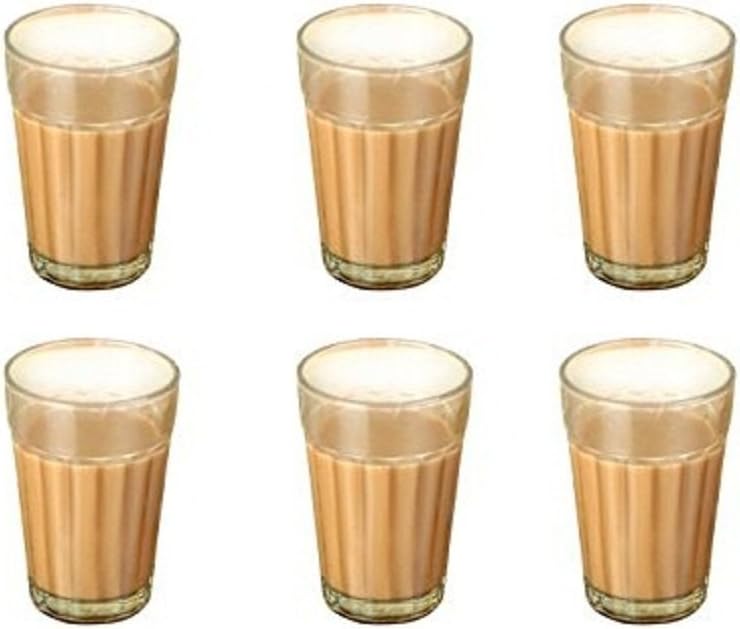 Felicity The Cutting Chai Glasses, 100 ml, Small - Pack of 6