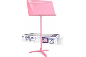 Manhasset Music Stand For Sheet Music - 48 Symphony Model - 4801PNK - Long Lasting, Durable Manhasset Stand - Adjustable Height - 20" by 12