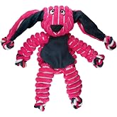 KONG Floppy Knots Rope and Plush Dog Toy, Bunny, Medium/Large | Knotted Rope &amp; Plush Toy with Minimal Stuffing &amp; a Squeaker, Great for Teething, Tugging &amp; Lively Play