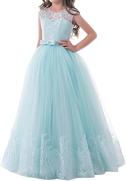 pale blue flower girl dress