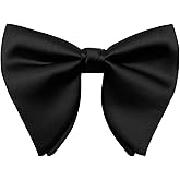GHTIYLP Oversized Bow Ties for Men Adjustable Satin Bowtie Pretied Mens Bow Tie for Wedding Party Graduation Casual