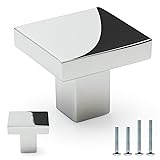 FURFITT 10 Pack Polished Chrome Square Cabinet