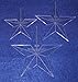 Star Template 3 Piece Set. 4,5,6 Inches - Clear 1/4 Inch Thick Includes Guidelines and Center Hole