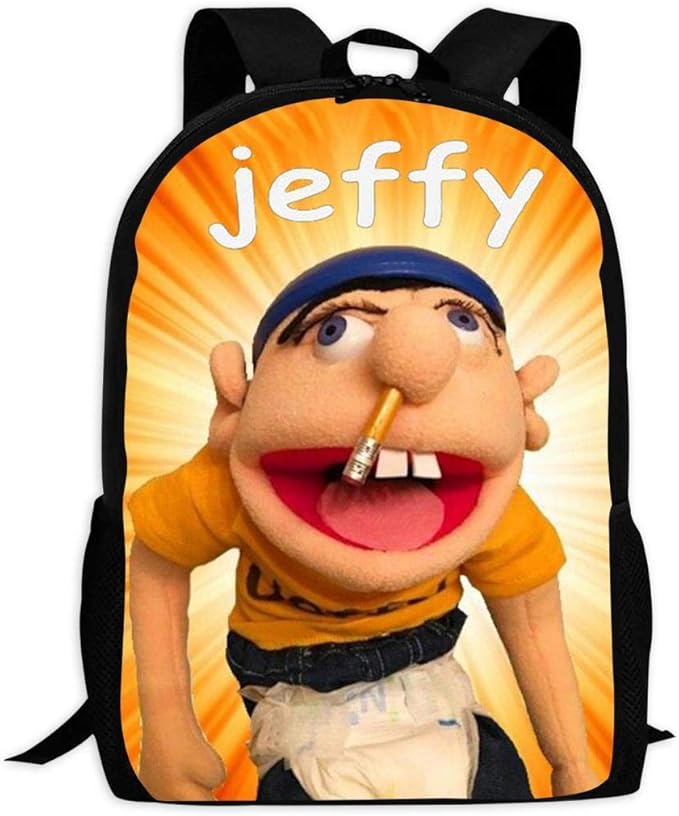 Yaxinduobao Youth Adult Durable Waterproof SML Jeffy Backpack Shoulder