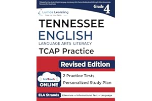 TNReady Test Prep: Grade 4 English Language Arts Literacy (ELA) Practice Workbook and Full-length Online Assessments: Tennessee Test Study Guide (TNReady by Lumos Learning)