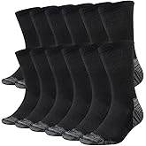 JOYNÉE 6 Pairs Mens Crew Cushion Socks Work Athletic Running Socks Casual Breathable Socks for Men,Sock Size:10-13