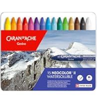 Caran d'Ache Classic Neocolor II Water-Soluble Pastels, 15 Colors