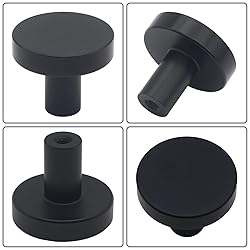 HANIHUA 5 Pack Matte Black Kitchen Cabinet