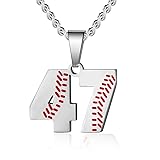 HattiDoris Baseball Number Necklace for Men 00-99