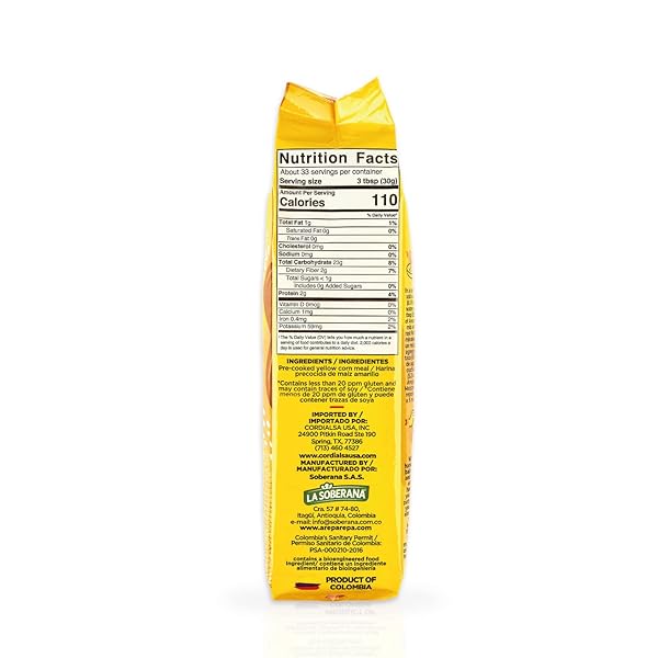 AREPA REPA PRE-COOKED YELLOW CORN MEAL, GLUTEN FREE, KOSHER, IDEAL TO PREPARE AREPAS, 35.27 OZ (PACK OF 1)