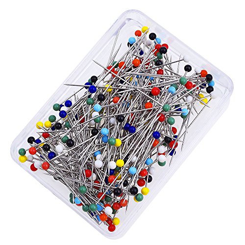 image for Outus 250 Pieces Glass Head Pins Boxed for Dressmaker (Multicolor)