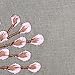 Eyeglass Pouch - Embroidered Dandelion (Gray - Pink)