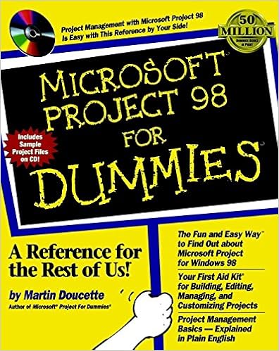 Microsoft Project 98 For Dummies Martin Doucette - 