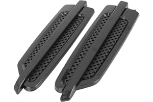 X AUTOHAUX 2pcs Air Flow Intake Cover Vent Decorative Bonnet Vent Hood Cover Black for Car