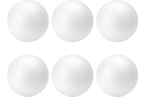 TFARC FOAM 6 Pack Foam Balls for Crafts, 4-Inch Round White Polystyrene Spheres for DIY Projects Ornaments Classroom Festivals Decoration