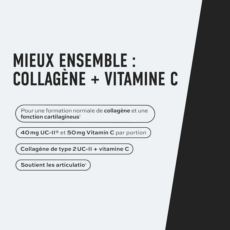 Collagène de type II, 60 comprimés pour 2 mois d'approvisionnement