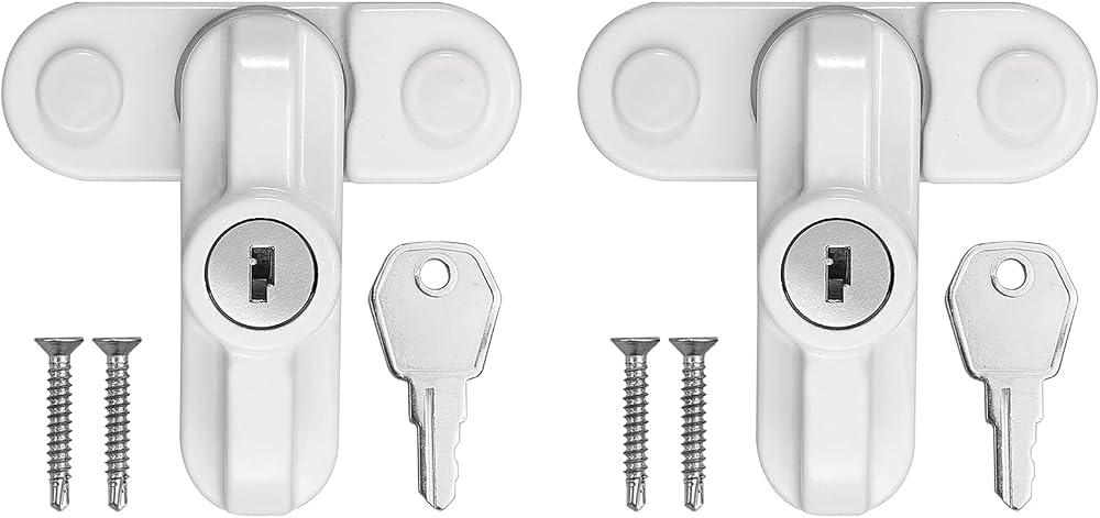Neoteck Sash Jammer White Zinc Cast Alloy 2 pcs Sash Blocker Locks