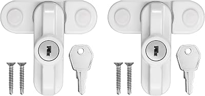 Neoteck Sash Jammer White Zinc Cast Alloy 2 pcs Sash Blocker Locks