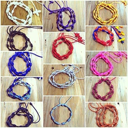 Decenario Bracelet. Knotted bracelet. String bracelet.Knotted rosary. Rosary