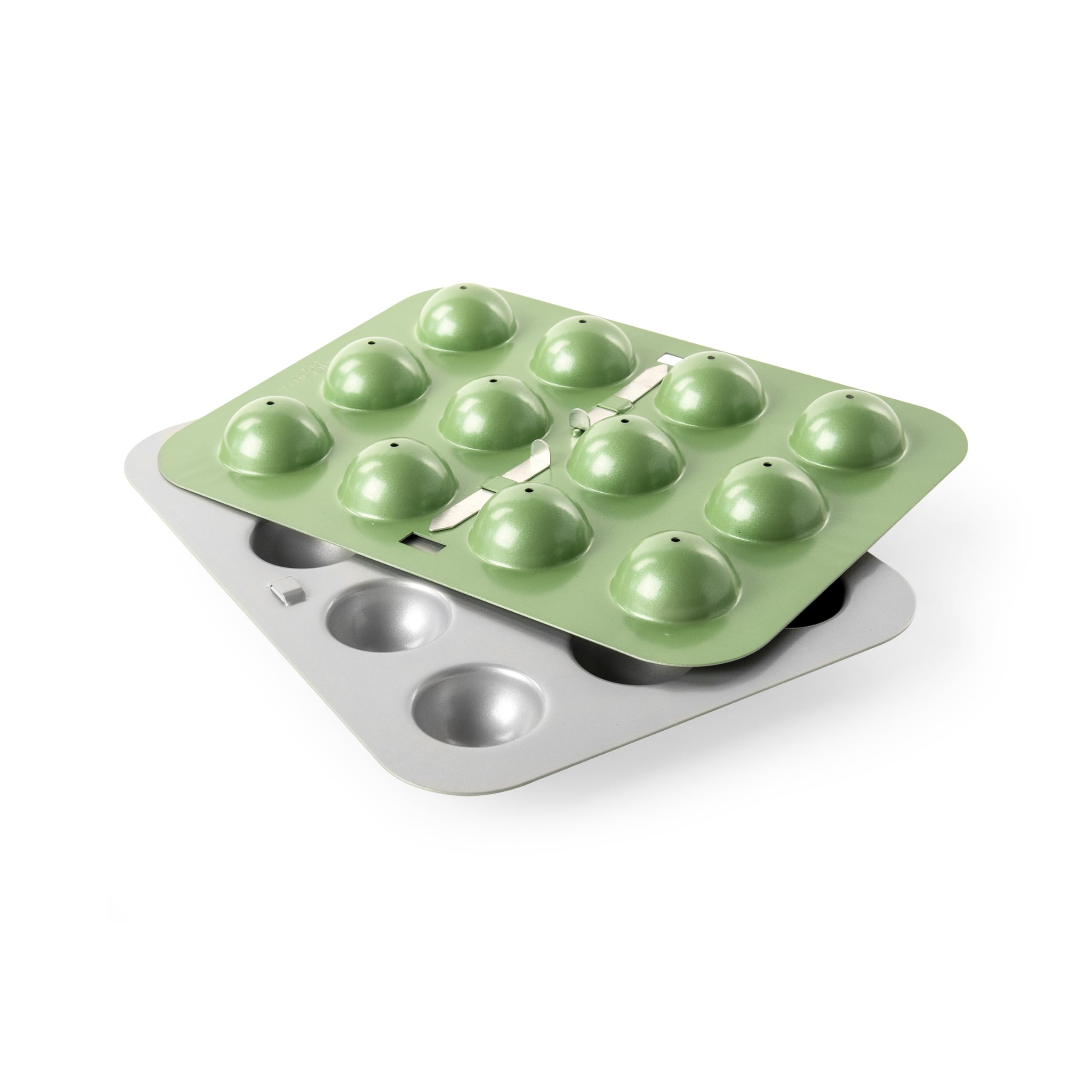 Photo 1 of Nordic Ware Formed Donut Hole and Cake Pop Pan, Aurora Green