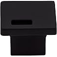 Top Knobs TK269BLK Sanctuary II Collection 1-1/4" Modern Metro Slot Knob, Flat Black