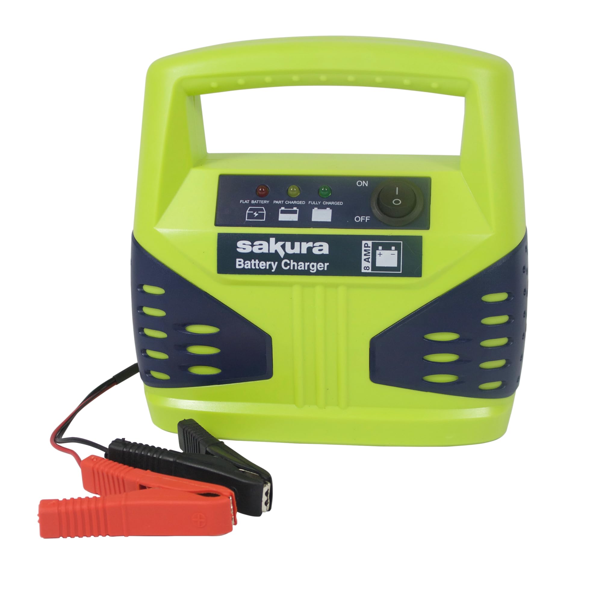 Sakura 8 Amp 12 V Car Battery Charger SS3631 – For Vehicles Up To 2.5L / 2500CC - Lead Acid Batteries Capacity 15 Ah To 120 Ah