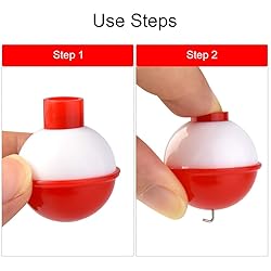 Bskifnn 50 PCS Round Fishing Bobbers 1 Inch Float