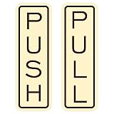 All Quality Classic Vertical Push Pull Door Signs