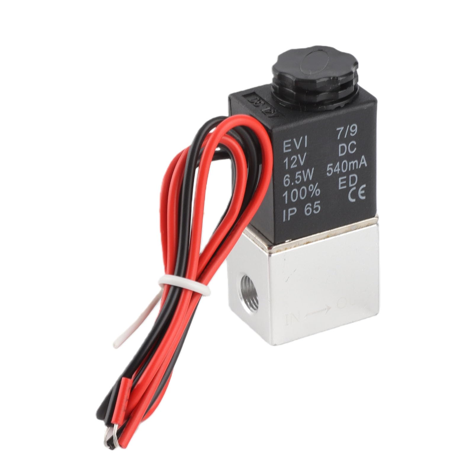 Estink 2-Way Normally Closed Pneumatic Solenoid Valve, 12V DC, 1/8 NPT Female Port, Electric Air Control for Gas, Water, Liquid