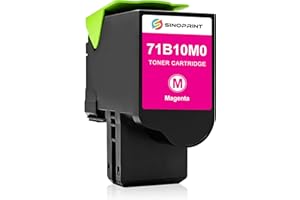 SINOPRINT Compatible Toner Cartridge Replacement for Lexmark 71B0010 71B10M0 Magenta High Yield for Lexmark CS317 CS417 CS317