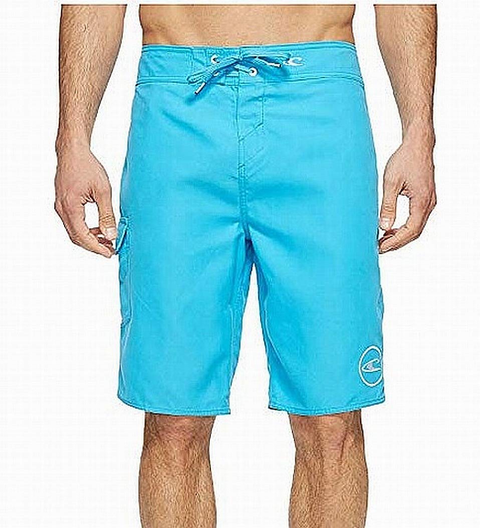 O'NEILL Men's 21 Inch Solid Boardshorts - Water Resistant Swim Trunks for Men with Quick Dry Stretch Fabric and Pockets,Turquoise-29 Image