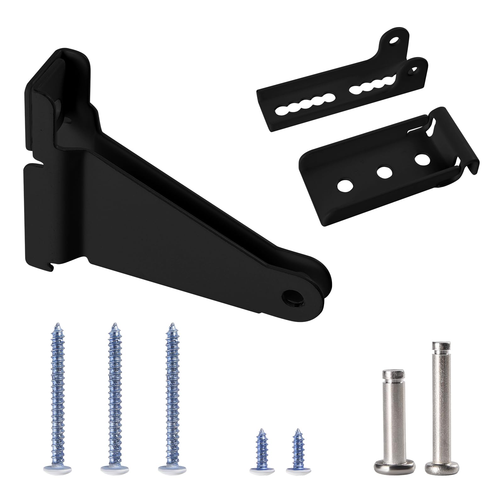 Storm Door Closer Replacement Parts, Black Screen Door Closer Kit Heavy Duty Pneumatic Screen Replacement Parts with Brackets, Pins and Mounting Screws, Compatible with Andersen Draft Door Parts