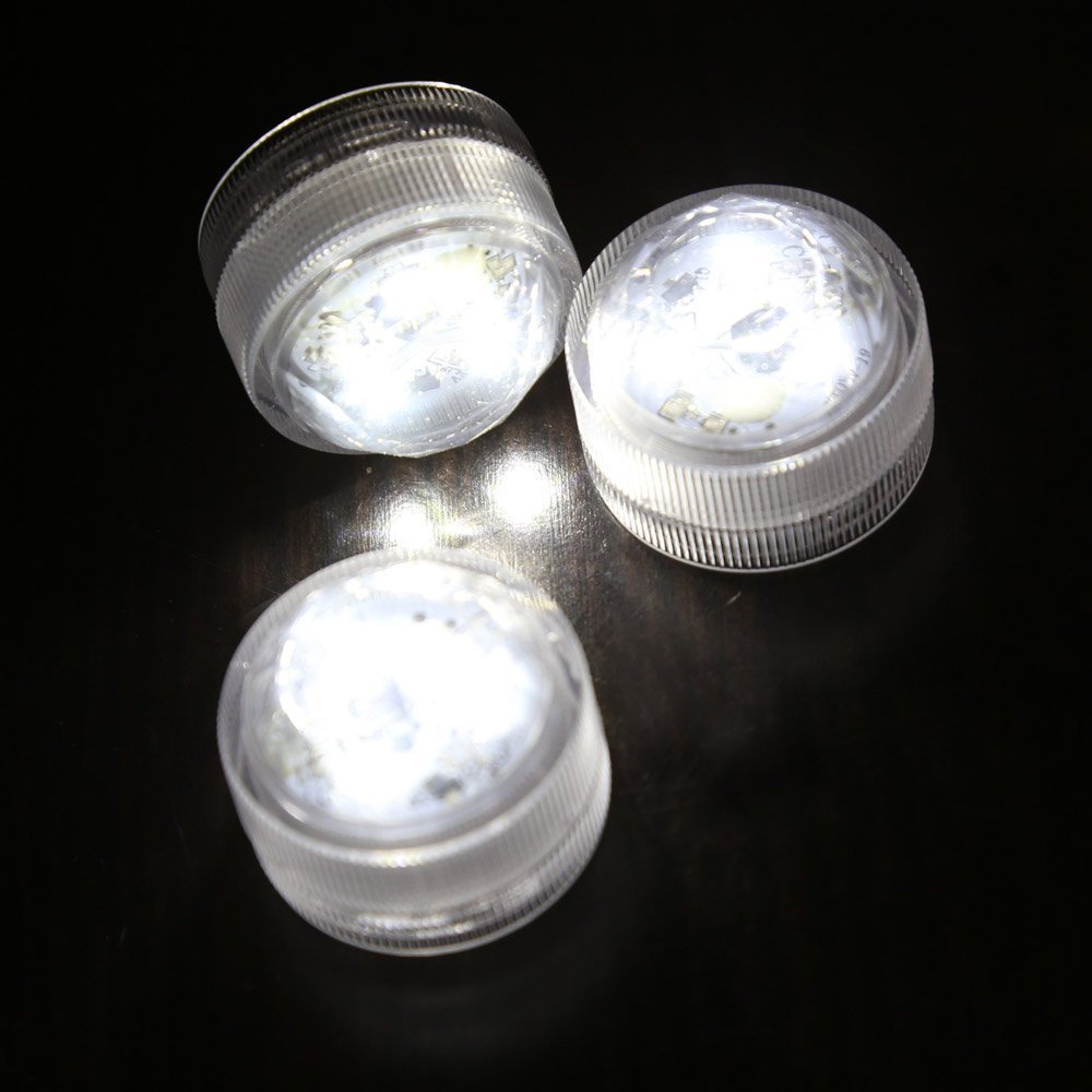 Lumière Sous l\'eau Show lumière d\'ambiance Bougies chauffe-plat avec télécommande pour étang et baignoire ou comme Vase Lampe (blanc froid)