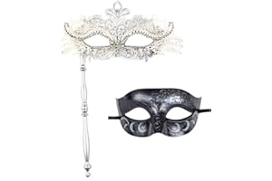IETANG One Pair Couple's Gorgeous Venetian Masquerade Masks Party Costumes Accessory