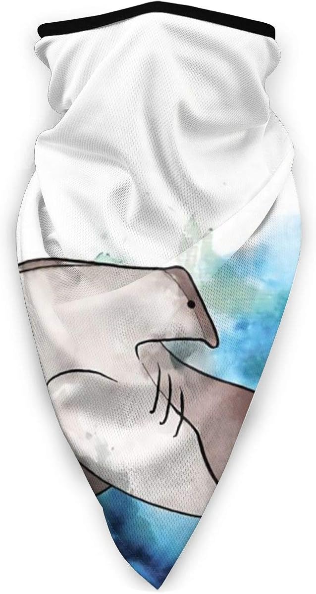 Watercolor And India Dolphins Face Nose And Mouth Dust Mask Scarf Shield Balaclava Bandana Washable Cloth