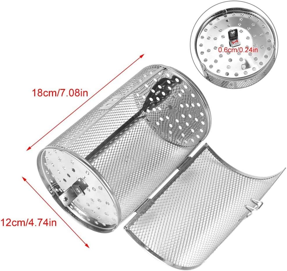 12 * 18cm Stainless Steel Rotisserie Oven Basket for Roasting Baking Nuts Coffee Beans Peanut BBQ Grill Roaster Ovens Ovens - Image 4