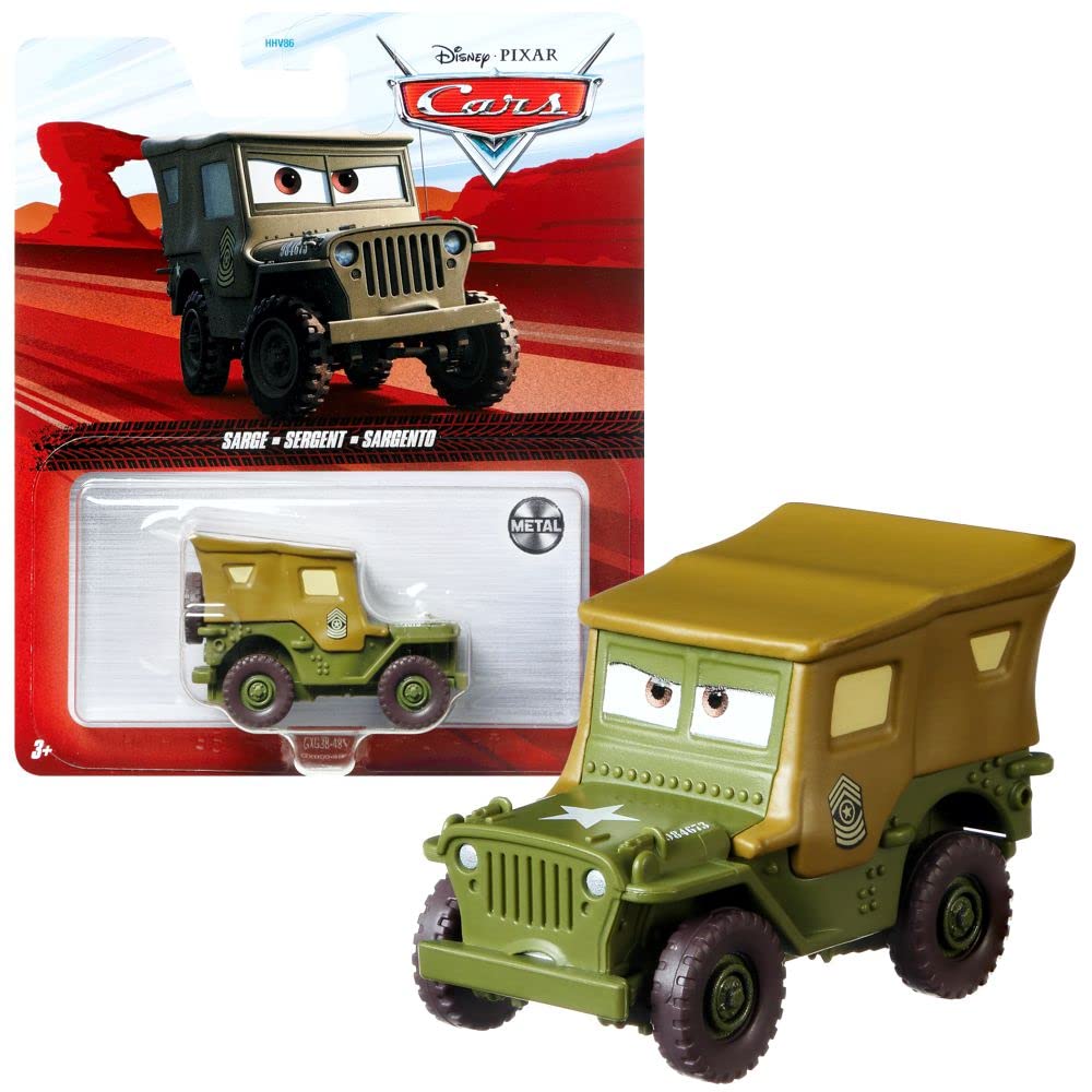 Mattel Selection Vehicles Racing Style, Disney Cars, Die-Cast 1:55 Car, Type: Sarge, (CDXV59) — image 1