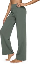 G4Free Yoga Pants with Pockets Wide Leg Trousers Women UK Size XL Grey Sage view 6
