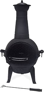 Mari Garden Granada - Chimenea de hierro fundido, 93 cm, brasero