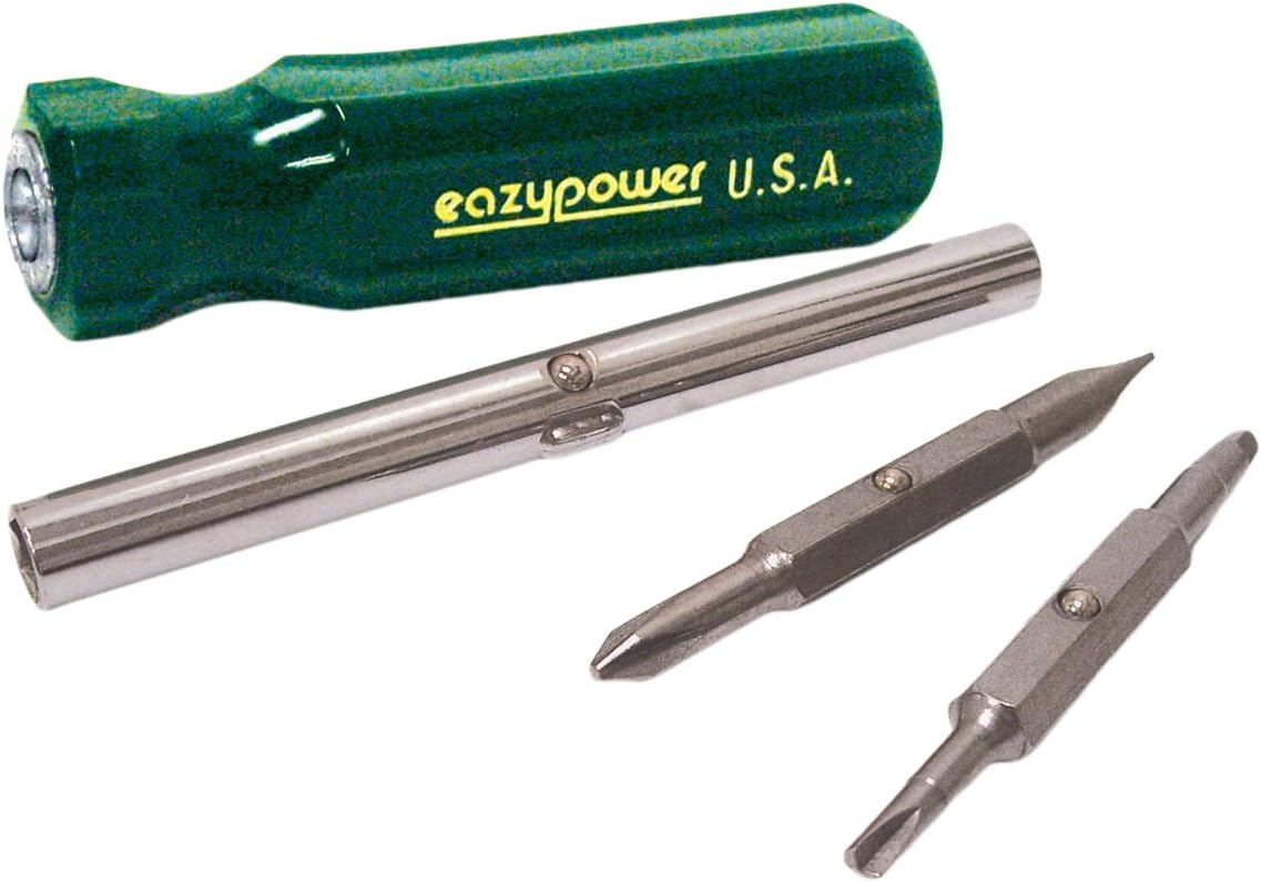 Eazypower 79938 12-Pack Orange 6-in-1 Extruded Handle Screwdriver #1/#2 Phillips, 4-5/8-10 Slotted, 1/4 and 5/16-inch Nut Setters